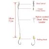 Fishing Hooks 5 Pcs Fishing Leader Wires Anti-Bite Stainless Steel Wire Leader Fishing Rigs Hooks Line Tackle Tool Fish Accessories Fishing Tool Kit Fishing Supplies (Color : Small, Size : N16) view 4