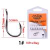 HEAIQI Fishing Hooks 1 Pack Fishing Hooks Extra Strong Ring Forged Stainless Steel Big Game Sharp Tuna Catfish Fish Hook Hight Quality Fishing Tool Kit Fishing Supplies (Color : Size1, Size : 1 PCS) view 2
