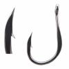 HEAIQI Fishing Hooks 1 Pack Fishing Hooks Extra Strong Ring Forged Stainless Steel Big Game Sharp Tuna Catfish Fish Hook Hight Quality Fishing Tool Kit Fishing Supplies (Color : Size1, Size : 1 PCS) view 4