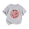 AIMAOMI Toddler Kids Baby Girl Boy Summer Clothes Cute Letter Print Short Sleeve T Shirt Top Casual (Grey, 2-4 Years) view 1