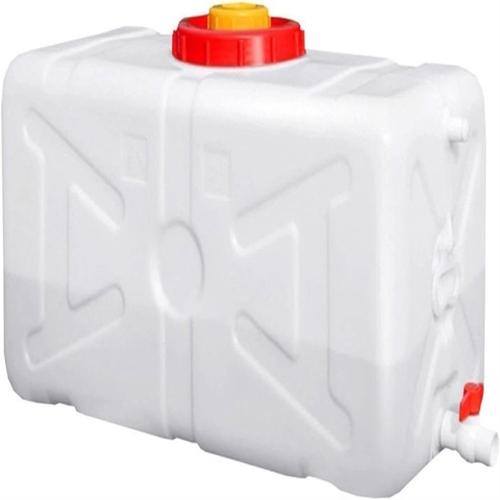 WAZHOU Outdoor Thick Plastic Food Grade Water Tank,Water Storage Containers with Faucet, Agricultural Construction Watering Camping & Hiking Water Storage(200L)