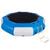 WLLKIY Round Inflatable Water Bounce Float Pool Bounce Swim Platform, Floating Lake Trampoline with Electric Pump and Rope Ladder,4m/13ft view 1