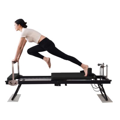 Foldable Pilates Reformer Machine, Pilates Machine Equipment with Springs for Home and Gym Workouts,Reformer Pilates for Beginner and Intermediate Users,Weight Capacity Up to 440lbs