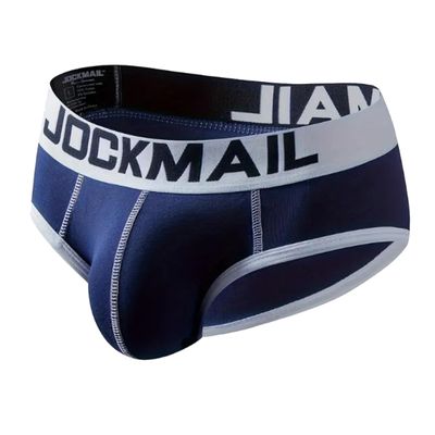 JOCKMAIL Men's Underwear Briefs Mens Cotton Classics Briefs Men's Briefs Breathable Comfortable (US, Alpha, XX-Large, Regular, Regular, Navy)