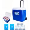 LCBDYLR Portable Small Insulated Cooler,Camping Cooler,Great for Beach, Picnic, Camping, Tailgating, Groceries, Boating, & More 38L Blue view 1