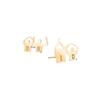 PicturesOnGold.com Officially Licensed Pair Of Separated Ohio State Silhouette Earrings, 14k Yellow Gold view 1