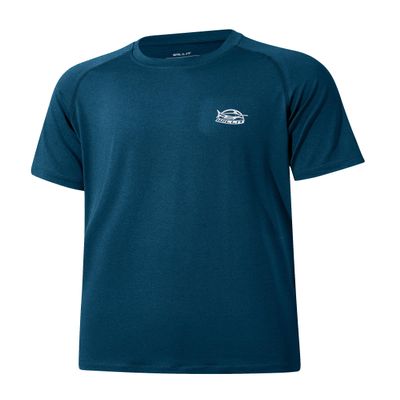 Willit Men's Rashguard Swim Shirt Short Sleeve UPF 50+ Sun Protection SPF Quick Dry Water Shirt Heather Navy XL