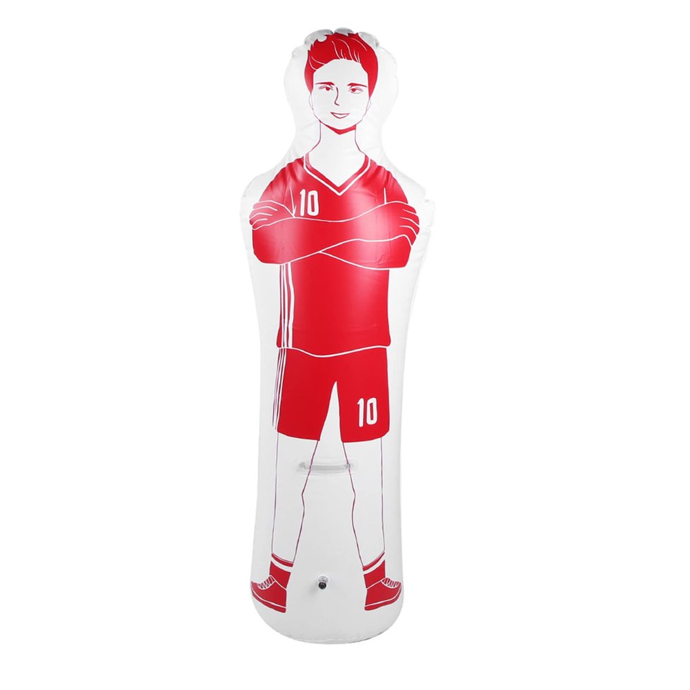Inflatable Soccer Dummy Goalkeepr - Inflatable Football Training Dummy Tumbler Soccer - 0.35m PVC Boxing Punching Bag 40x160cm - for Football and Basketball Training (Red)