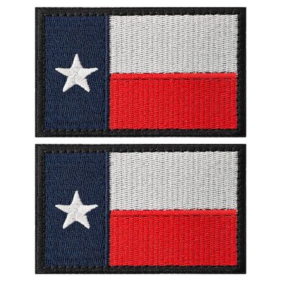 ZESION US Texas Flag Patches, Tactical Morale Patches Hook and Loop Military Patch for Caps Bags Vests Military Uniforms-2PCS