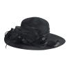 YOLAI Womens Fascinator Hat Retro 1920S Church Derby Hats Mesh Flower Organza Cocktail Tea Party Hat Wedding Hat (Black, One Size) view 3