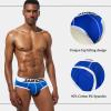 JOCKMAIL Men's Underwear Briefs Mens Cotton Classics Briefs Men's Briefs Breathable Comfortable (US, Alpha, X-Large, Regular, Regular, Blue) view 4
