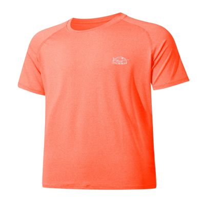 Willit Men's Rashguard Swim Shirt Short Sleeve UPF 50+ Sun Protection SPF Quick Dry Water Shirt Heather Red M
