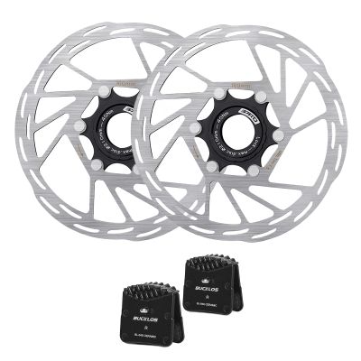 BUCKLOS 2 Pairs BL-04S Disc Brake Pads for Ceramic Shimano H03A H03C D02S D03S and IIIPRO Bike Centerlock Disc Brake Rotor 160mm