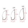 HEAIQI Fishing Hooks 10 Pcs/Box Weedless Barbed Fishhook Fishing Hook Reusable Bass Single Hook Lure Bait Holder Fish Tackle Accessories Fishing Tool Kit Fishing Supplies (Size : 4.7x1.6cm) view 2
