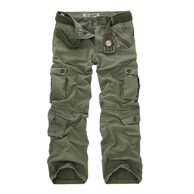 Maiyifu-GJ Men's Military Cargo Pants Multi-Pockets Camouflage Cargo Pants Lightweight Casual Athletic Hiking Trousers (Army Green 1,28)