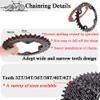BUCKLOS MTB Mountain Bike Single Speed Square Taper Crankset -170mm Cranksets Bicycle Crank Set with 104BCD 32/34/36/38/40/42T Round/Oval Chainring,MTB Flat Nylon Bicycle Pedal with Large Platform view 2