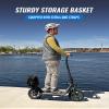 URBANMAX X2 Electric Scooter for Adults with Basket, 12" Adult Electric Scooters for Teens with Max 20 Miles & 18.6MPH Power by 550W, Foldable Electric Scooter for Commuting-Black view 2
