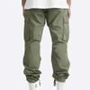 Maiyifu-GJ Men's Elastic Waist Cargo Pants Lightweight Multi-Pockets Hiking Long Trousers Casual Athletic Joggers Sweatpants (Green,Medium) view 2