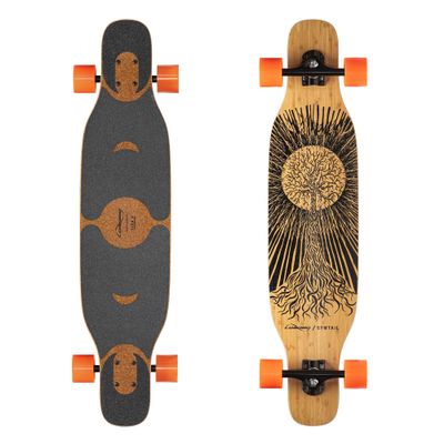 Loaded Boards Symtail Longboard Skateboard Complete (Flex 2, Paris 165mm 50 Black, 70mm 4President 80a Orange)