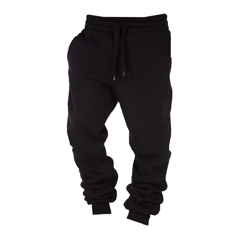 Maiyifu-GJ Men's Drawstring Tapered Sweatpants Casual Loose Joggers Pants Lightweight Running Training Athletic Long Trousers (Black 3,XX-Large)