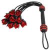 Dermica Rose Whips 26"" Leather Horse Crop, Red Riding Crop Whip, Head Layer Cowhide Crop Whips, Leather Horse Crop Whip for Couples (Black), Large view 1
