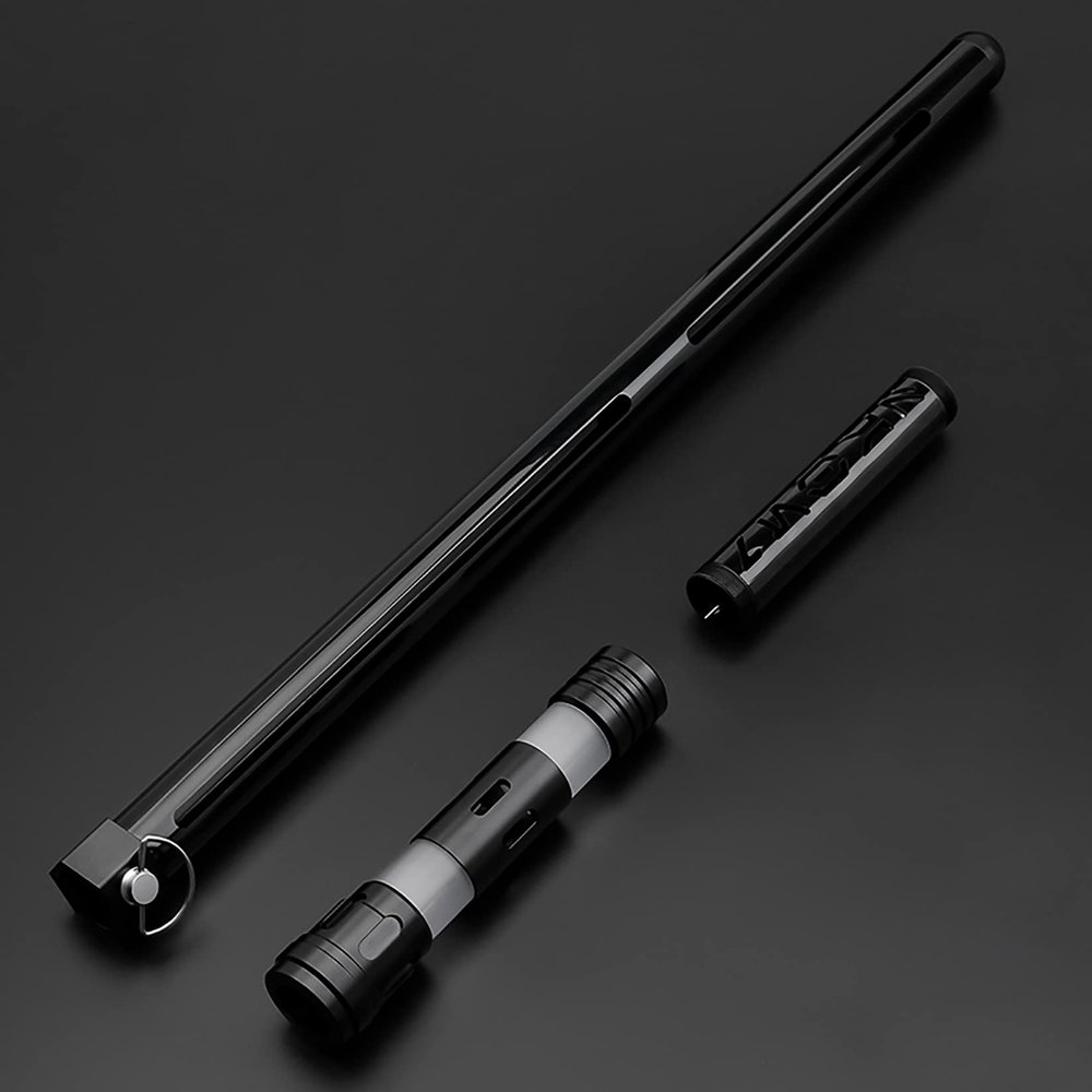 YUDIZWS Lightsaber Scabbard Plastic+ Metal Lightsaber Protective Sheath,Adjustable Length Lightsabers Accessories Storage Case,Black
