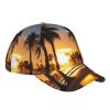 ZISHAK Beach Sunrise and Backlit Palm Trees Unisex Print Baseball Cap,Fashionable and Practical Outdoor Gear,for All Seasons view 3