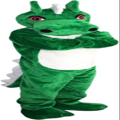 Naughty Green Dinosaur Dragon Mascot Costume Adult Size for Men & Women with Built-in Fan Inside the Head