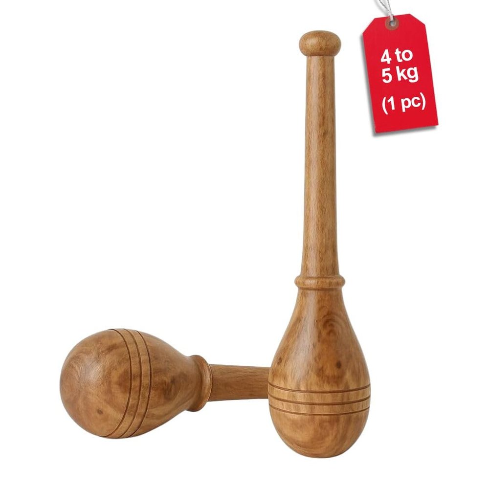 KNK GADA FITNESS BAR INDIAN CLUB BHEEM MACE SHOULDER EQUIPMENT MEEL KARLA KATAI FITNESS DURABLE WOODEN EQUIPMENT (4 to 5 KG)