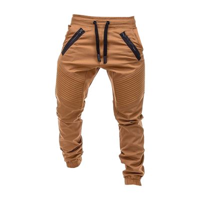 Maiyifu-GJ Men Fashion Joggers Cargo Pants Elastic Waist Multi-Pockets Sweatpants Lightweight Casual Athletic Hiking Trousers (Khaki,X-Large)