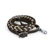 MOUSM Soft Leather Reins Horse Reins Barrel Reins Laced Barrel Rains Leather Rains (Chestnut, Silver Foil)
