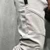 Maiyifu-GJ Mens Casual Cargo Joggers Pants Multi-Pockets Drawstring Sweatpants Lightweight Running Training Athletic Trousers (Light Grey,Medium) view 4