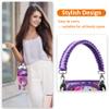 AceTreker 40 oz Stanley Cup Carrier Bag with Phone Pocket, Neoprene Insulated Travel Mug Holder w/Paracord Handle & Straw Cover, Sleeve Tumbler Pouch for Stanley Cup Accessories-Purple Rose view 2