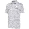 Antigua Men's White Cleveland Browns Anthracite Logo Collide Polo view 2