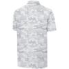 Antigua Men's White Cleveland Browns Anthracite Logo Collide Polo view 3