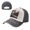 Red Rose On Piano Stylish Faded Denim Baseball Cap-Vintage Washed Hat,Adding A Vintage Touch to Your Outfit view 2
