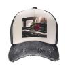 Red Rose On Piano Stylish Faded Denim Baseball Cap-Vintage Washed Hat,Adding A Vintage Touch to Your Outfit view 3