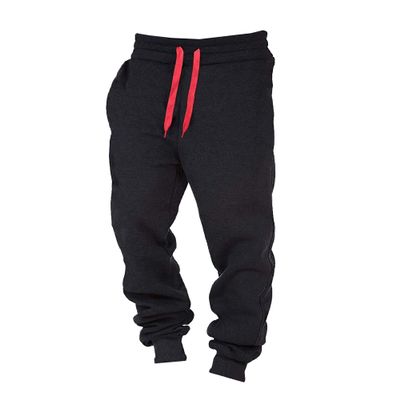 Maiyifu-GJ Men's Drawstring Tapered Sweatpants Casual Loose Joggers Pants Lightweight Running Training Athletic Long Trousers (Black 2,Large)