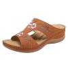 Generic Orthotic Sandals For Women Wedge Orthopedic Sandals for Women Arch Support Slides Slippers for Plantar Fasciitis Extremely Comfort Dressy Summer Orthotic Flip Flops, 7.5, S-brown view 1
