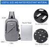 DUSLANG Crossbody Sling Backpacks for Men, Casual Shoulder Backpack Daypack Chest Bags with USB Charger Port For Camping Biking Travel Cycling view 2