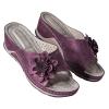 NineFit Basics Orthopedic Sandals For Women Wide With Orthopedic Sandals for Women Arch Support Slides Slippers for Plantar Fasciitis Extremely Comfort Dressy Summer Orthotic Flip Flops, 9.5, Purple view 1