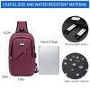 DUSLANG Hiking Crossbody Sling Backpacks Sling Bag for Men, Shoulder Backpack Chest Bags with USB Charger Port view 2