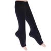 SocksLane Toeless Cotton Compression Socks, 1520 mmHg Graduated Support, Knee-High Medical Compression (Black X/L)