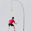 Badminton Training Device Portable Solo Equipment Practice Training Aid - Elastic Badminton Trainer Set for Children Adult, Rebound Practice Swing view 2
