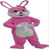 Lovely Pink Rabbit Mascot Costume Adult Size for Men & Women with Built-in Fan Inside the Head view 2