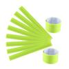 POPETPOP 6pcs Reflective Slap Bands for Night Running Hiking and Walking High Visibility Safety Wrist and Ankle Bracelets Yellow view 1