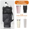 AceTreker Water Bottle Sleeve Pouch with Strap for Stanley 40/30 oz Tumbler Insulated Thermos Cup Carrier Bag with Paracord Handle & Phone Pocket & Straw Cover for Car Gym Home-Black Camo view 3