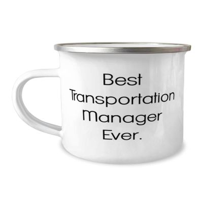NineFit Basics Epic Transportation manager Gifts, Best Transportation Manager Ever, Unique Birthday 12oz Camping Mug For Coworkers, From Boss, White
