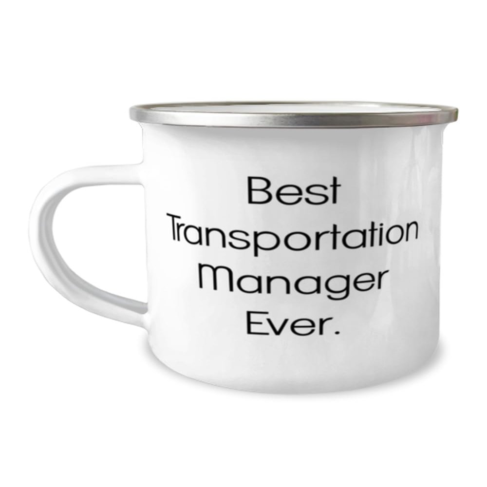 NineFit Basics Epic Transportation manager Gifts, Best Transportation Manager Ever, Unique Birthday 12oz Camping Mug For Coworkers, From Boss, White