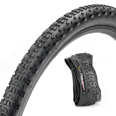 29x2.2 MTB Foldable Bicycle Tire, CATAZER Durable Folding Mountain Bike Tires 60TPI Wear Resistant Replacement Tire for Mountain Bike (Black)